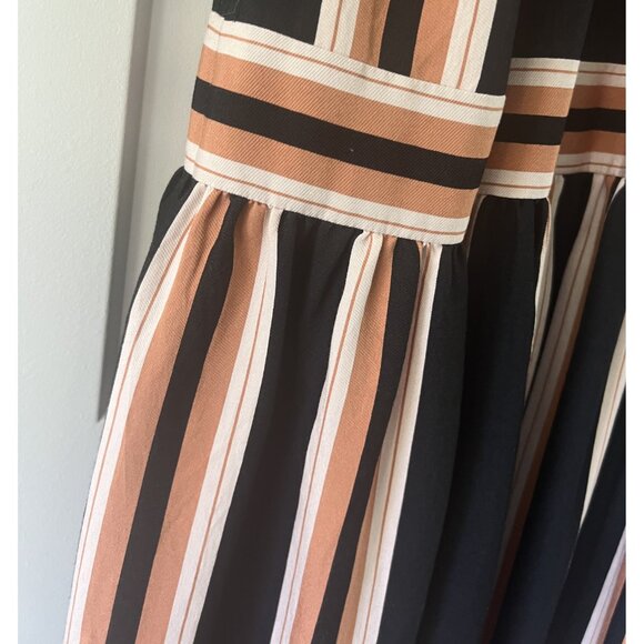 ME+EM Black and Tan Striped Maxi Dress - Picture 5 of 5